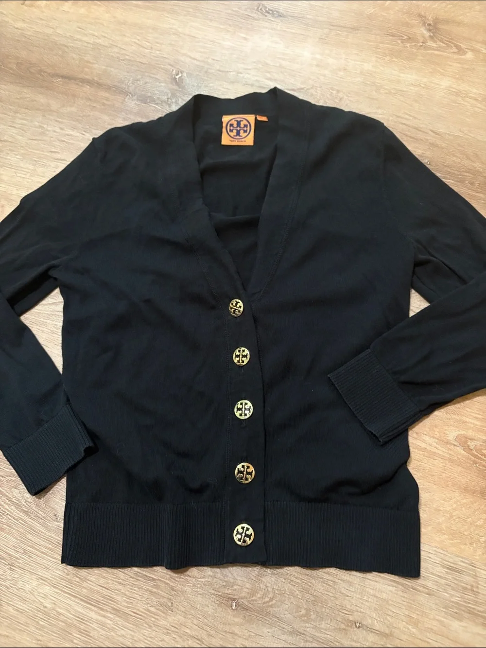 Tory Burch Wool cardigan Simone Sweater XS Black
